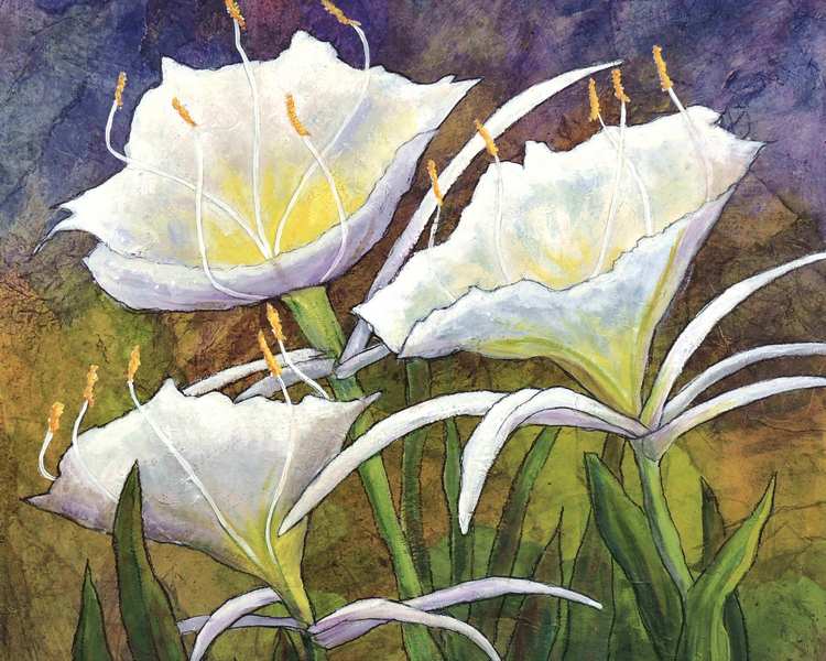 Cahaba Lilies Trio...Acrylic...20 x 20...$700 Cahaba Lilies Trio...Acrylic...20 x 20...$700